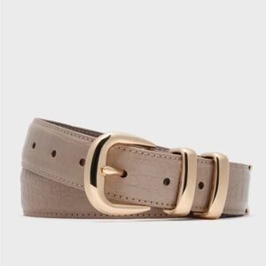 Tuckernuck Taupe Croc-Embossed Western Belt
